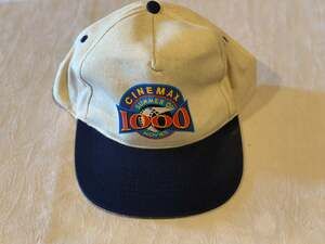 Vintage 90s Cinemax Summer of 1000 Movies Snapback Hat Promo Cream Black KC Caps